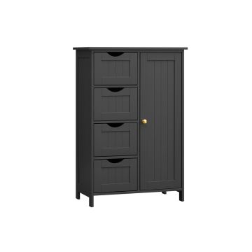 Шкафчик для ванной 30x55x82см., черный
