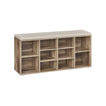 Скамейка для прихожей 30x104x48 см., светло-коричневый/кремовый цвет