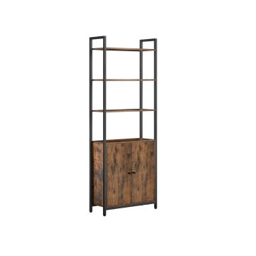 Полка 24x60x159,5см., коричнево-черная