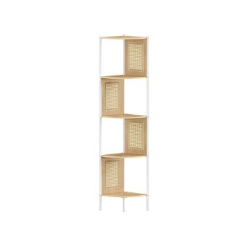Угловая полка 31,9x31,9x156,4см., светло-коричневая/белая
