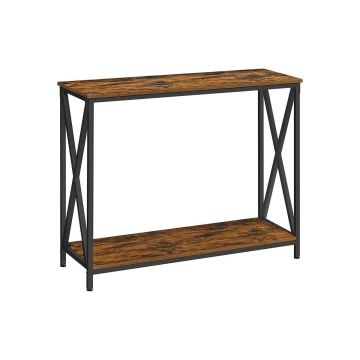 Konsoles galdiņš 100 x 35 x 80 cm, brūns/melns