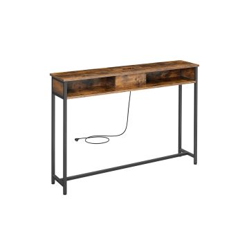 Konsoles galds 25x120x81.1cm, brūns/melns