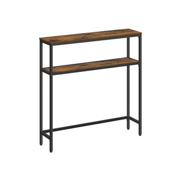 Konsoles galds 20x80x80cm, melns/brūns