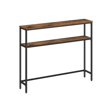 Konsoles galds 20x100x80cm, melns/brūns