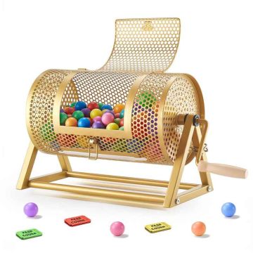Loterijas bungas griezējs VEVOR TY-0711-5.1, līdz 2500 biļetēm, Zeltains, 34 × 23 × 17,7 cm