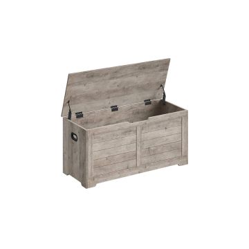 Скамейка для обуви с ящиком для хранения 40x100x46 см., светло-коричневая