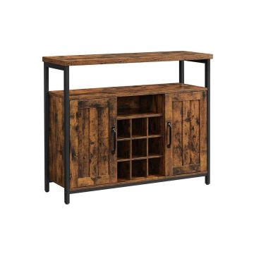 Skapis LSC094B01 100 x 35 x 81,4 cm, brūns/melns