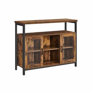 Skapis LSC095B01 100 x 35 x 80 cm, brūns/melns
