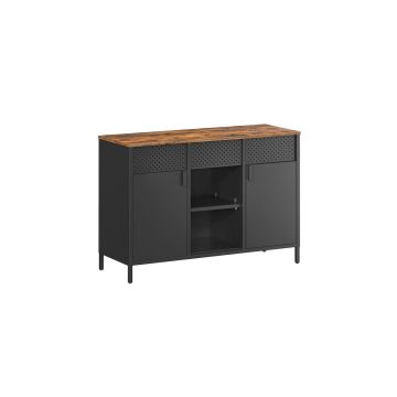 Kumode 40x110x76cm., brūna/melna