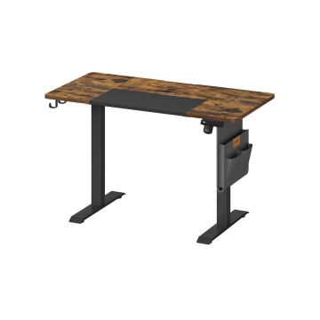 Elektriski augstumā regulējams rakstāmgalds 60x120x120 cm, melns/brūns