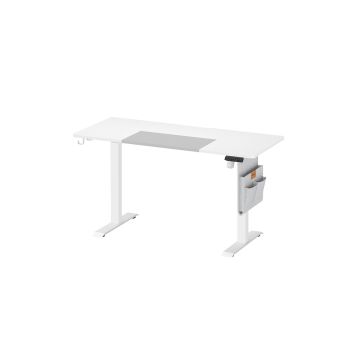 Elektriski augstumā regulējams rakstāmgalds 60x120x120 cm, balts/pelēks