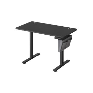 Elektriski augstumā regulējams rakstāmgalds 60x110x120 cm, melns/pelēks