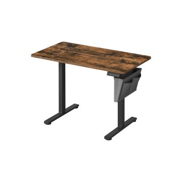 Elektriski augstumā regulējams rakstāmgalds 60x110x120cm, melns/brūns