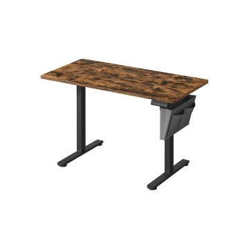 Elektriski augstumā regulējams rakstāmgalds 60x120x120 cm, melns/brūns
