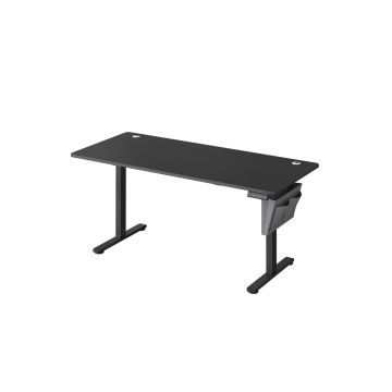Elektriski augstumā regulējams rakstāmgalds 70x160x120 cm, melns/pelēks