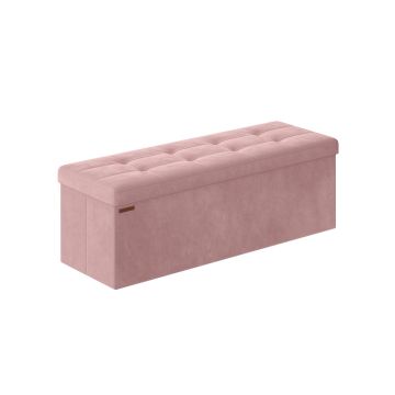 Пуф с местом для хранения 38x110x38см., розовый