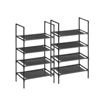 Комплект полок для обуви 45 x 28 x 80 см, 2 предмета, черный