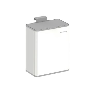 Мусорный бак 25,8x15,2x32 см., белый/серый
