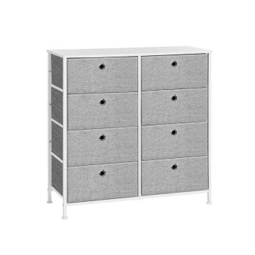 Комод 30x80x81,5см., серый/белый