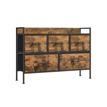Комод 29x98,2x70 см., коричневый/черный