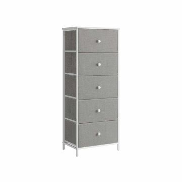 Комод 29,8x45x112,3см., серый/белый