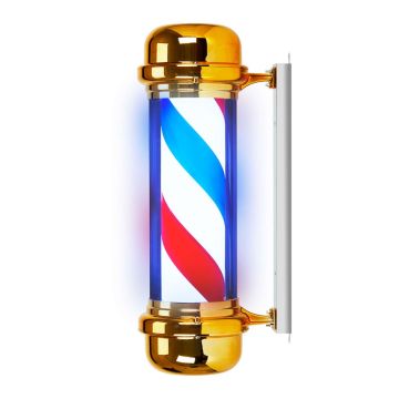 Griestu lampa ar rotējošu cilindru, Sarkana/balta/zila