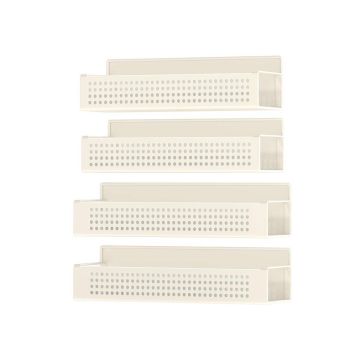 SONGMICS Magnetic Spice Rack Set, 4-Piece, White