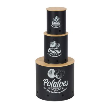 Pārtikas uzglabāšanas trauki Relaxdays, 3 gab, 22,5 × 20,5 × 22,5 cm