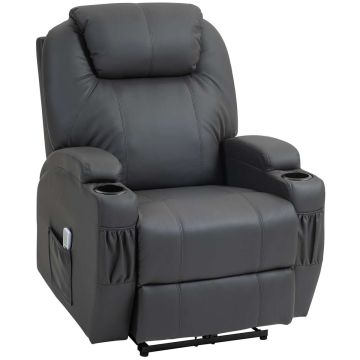 Массажное кресло Homcom 82x97x110см, тёмно-серого цвета