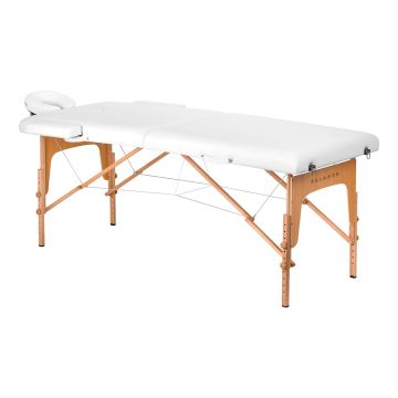 Masāžas galds BALANCE, Salokāms, 2 segmentu, Balts