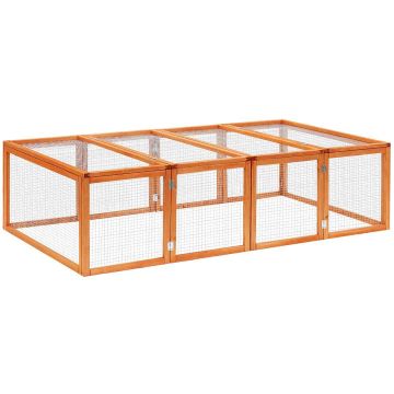 Вольер для мелких животных PawHut 181x100x48 см, коричневый.