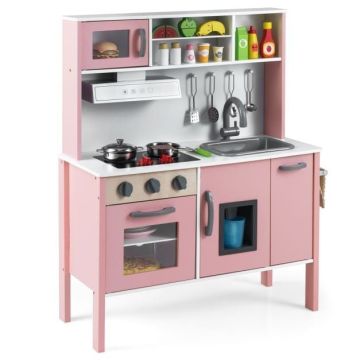 Wooden Kids Kitchen, 28 × 35.5 × 12 in