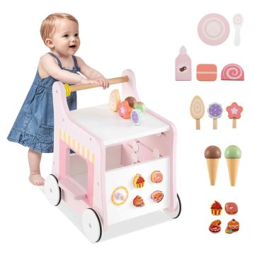 Wooden walker, 14 accessories, 32 × 35 × 42 cm