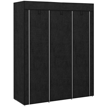 Тканевый шкаф Homcom 125x43x162,5см, черного цвета