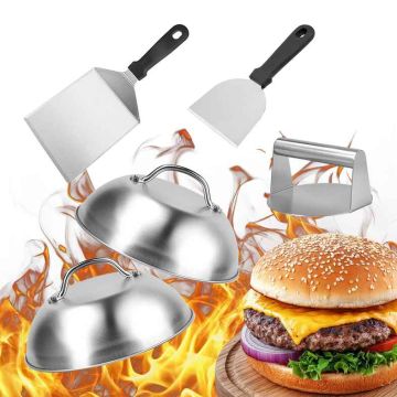 Burgeru gatavošanas piederumu komplekts Relaxdays, 5 daļu