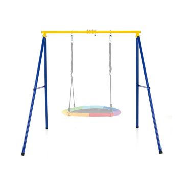 Metal A-frame swing, 250 kg, yellow