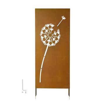 Metāla privātuma ekrāns VEVOR HA-SS-17, 1 plāksne ar sānu daļu, brūns, 61 × 160 cm