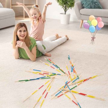 Mikado game set, 25 sticks, 75 × 1.2 cm