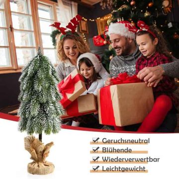Mini artificial table Christmas tree, with snow effect