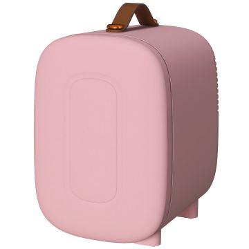 Mini kosmētikas ledusskapis, 4 l, Rozā, 20,3 × 26,3 × 28 cm