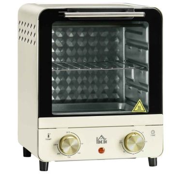Минипечь Homcom 25,5x27,5x32см, кремовый/чёрный