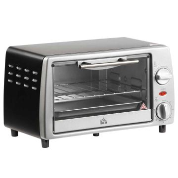 Мини-печь Homcom 36,5x26x22см, черно-серебристый