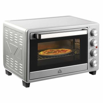Мини печь Homcom 52,2x38,1x33,5см, серебристого цвета