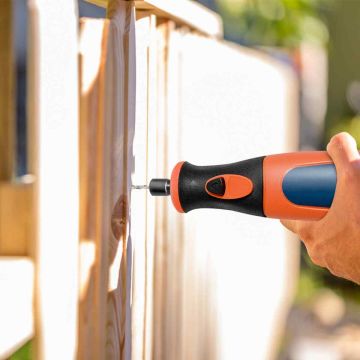 Mini rotary machine, 8 V, 5 speeds, 40 accessories, Orange, 21 × 4 × 4 cm