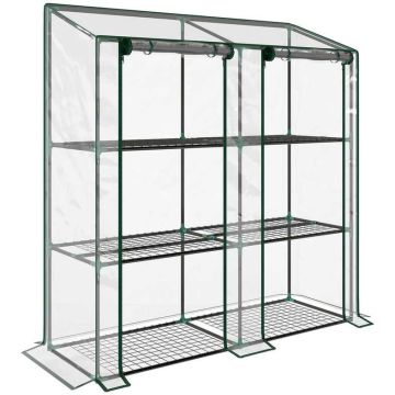 Мини-теплица, 3 яруса, 6 полок, 143 × 46 × 141/151 см