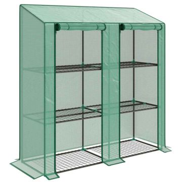 Мини-теплица, 3 уровня, 6 полок, 143 × 46 × 141/151 см