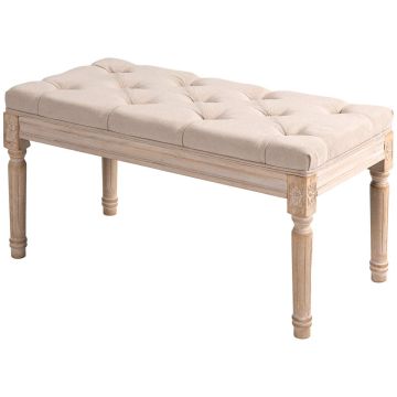Мягкая скамья Homcom 80x40x43см, песочного цвета