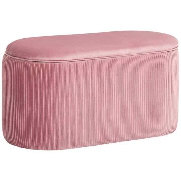 Мягкая скамья с ящиком Homcom 81x40x41см, розового цвета