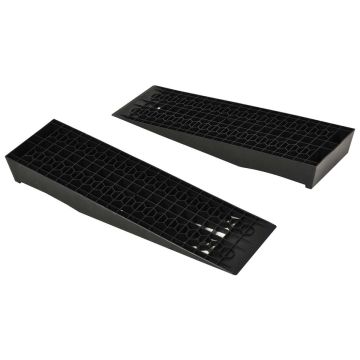 Komplekts no 2 iebrauktuves rampām Homcom 70x19,5x7,8cm, melnā krāsā