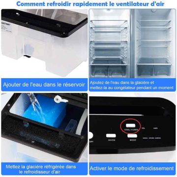 Mobile air cooler, 3 speed levels, 38 × 74 × 28.5 cm